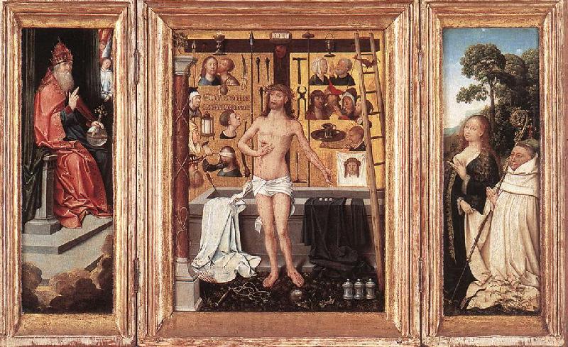 WEYDEN, Goossen van der Triptych of Abbot Antonius Tsgrooten Germany oil painting art